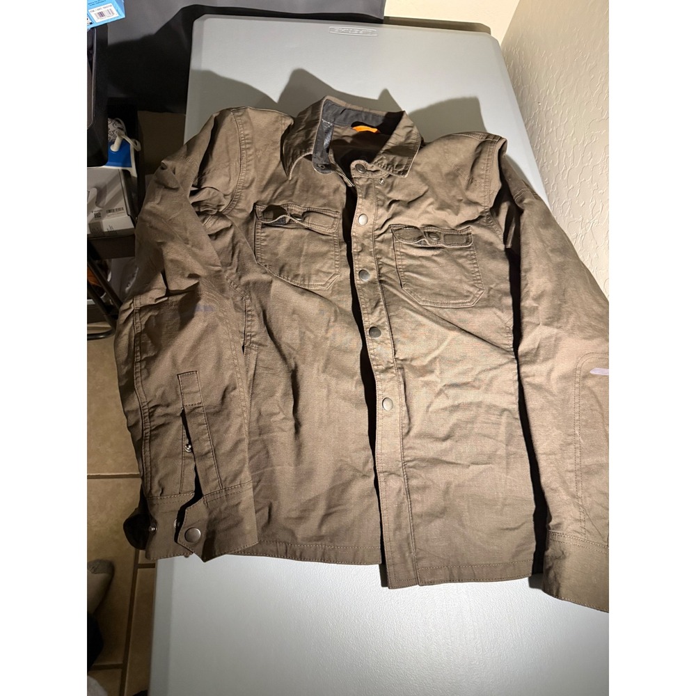 REAX Bridger Riding Shirt Mens 2XL Brown Motorcycle Jacket Aramid SAS-TEC H0811